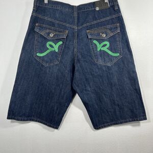 Rocawear Jeans Jorts Shorts Mens 38 Blue Baggy Skater Skateboarders Streetwear‎